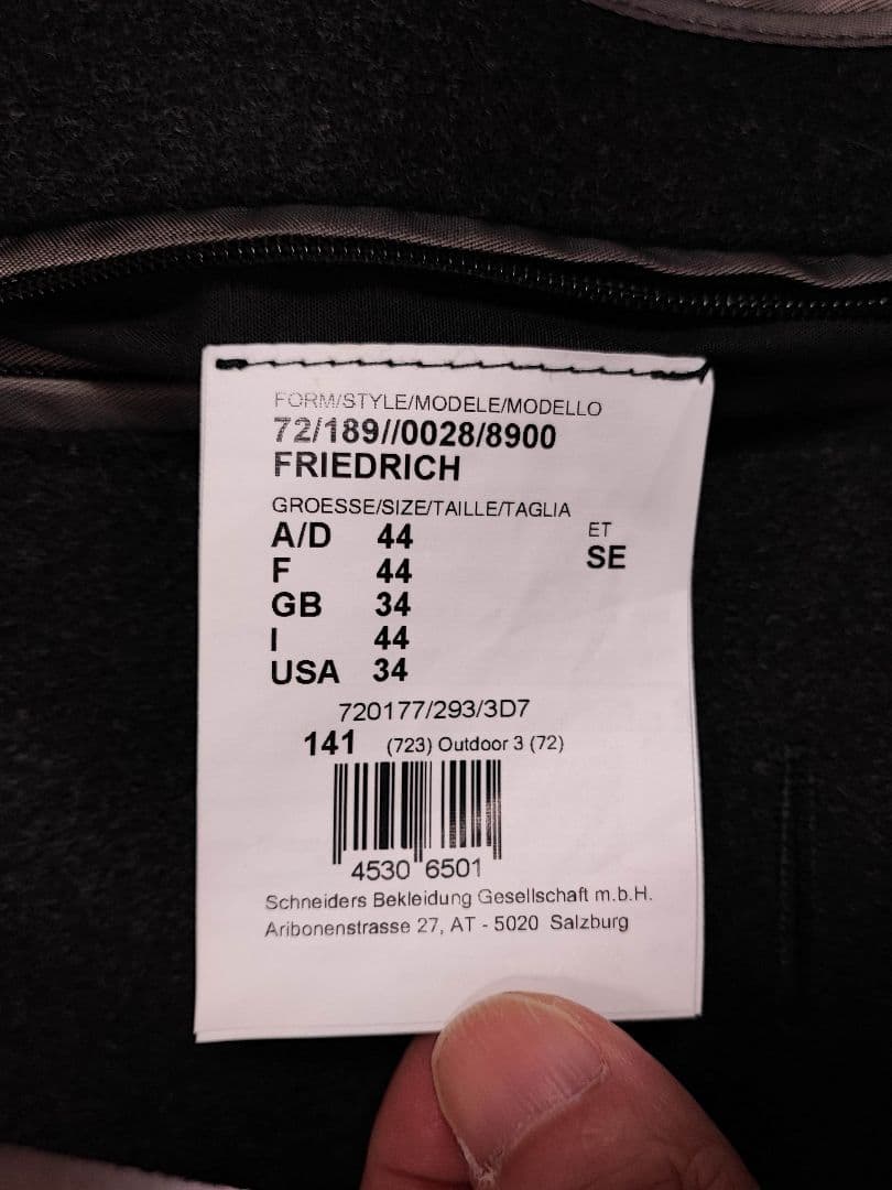 シュナイダー ローデンコート オーストリア製 英米34独仏伊44 ライナー