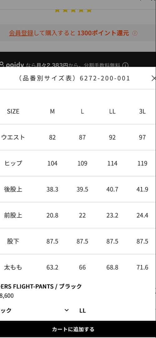 RIDERS FLIGHT-PANTS / ブラック