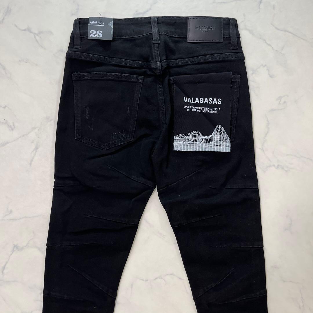 valabasas バラバサス ダメージスタックフレアスキニーデニム 新品 28