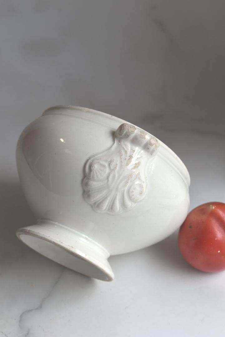 珍しい窯　フランス19世紀　美しいスーピエ（小）印有　フランスアンティーク