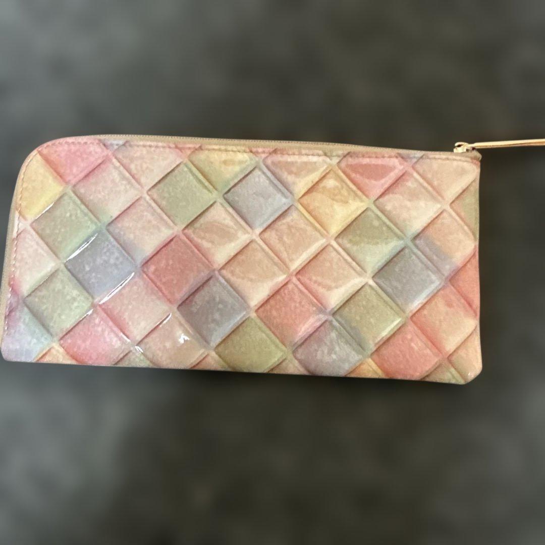 ATAO マルチカラー キルティング長財布