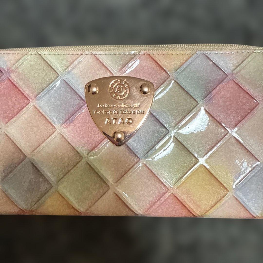 ATAO マルチカラー キルティング長財布