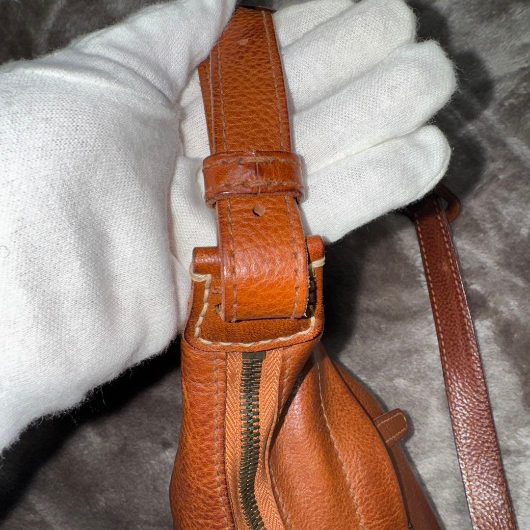 ゲンテン genten ボディバッグ トスカ シボ ブラウン