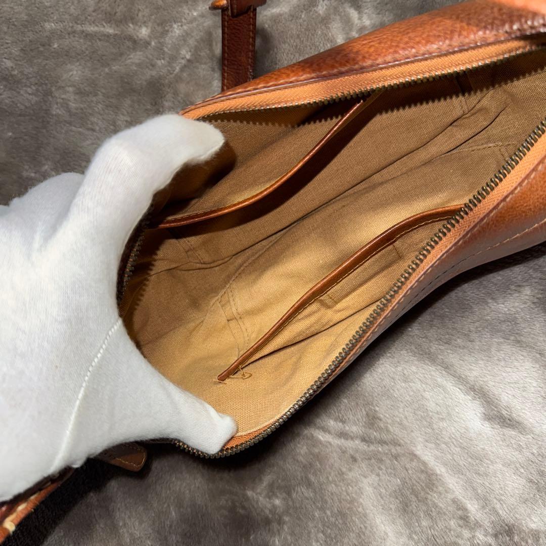 ゲンテン genten ボディバッグ トスカ シボ ブラウン