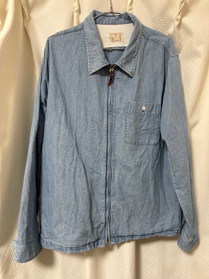 PABLO VINCI Chambray zip shirt M