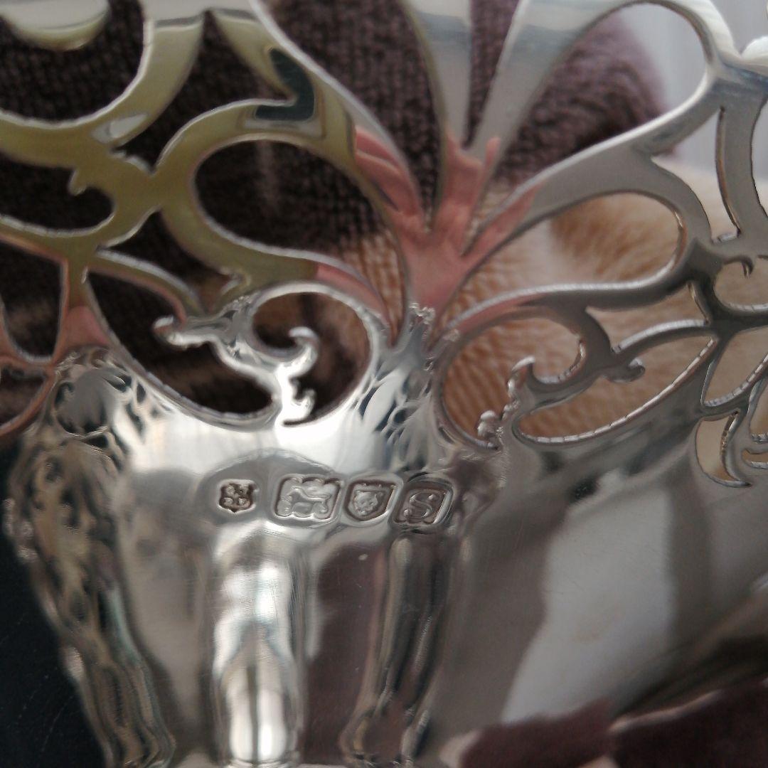 純銀925　英国製　アンティーク　ピアスコンポート