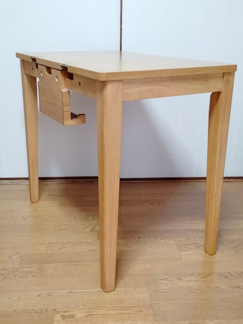 【美品】天然木 北欧スタイル オーク材 学習机 パソコンデスク 引き出し付き