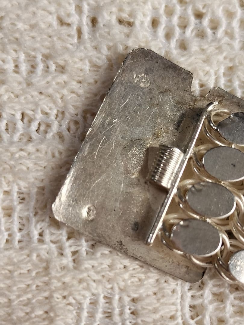 銀細工工芸品ブレスレット、ヴィンテージ、シルバー約31.4g、約19cm