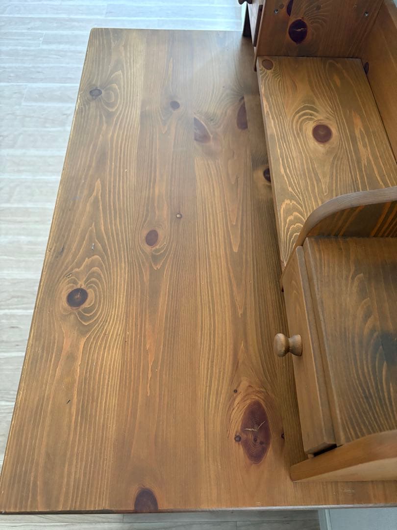 amy【モビリグランデ】ナチュラルウッドデスク 引き出し付き