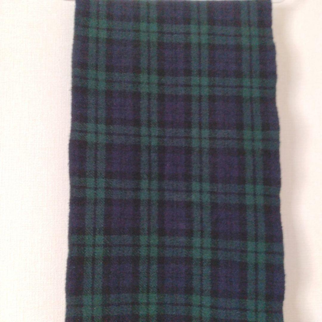 コムデギャルソンオム 縮絨 ウール マフラー ストール タータンチェック 緑 紺