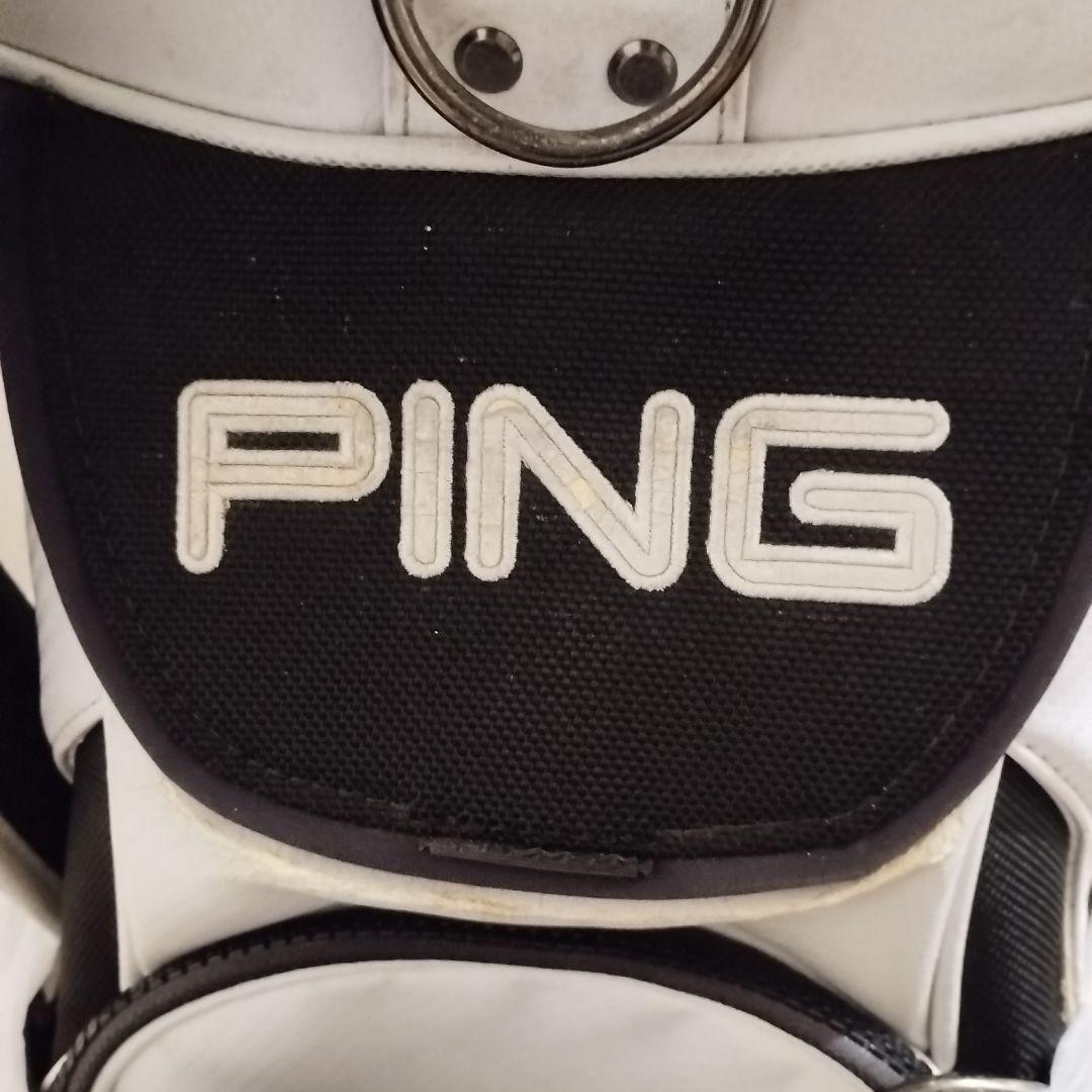 PING キャディバッグ ホワイト ブラック