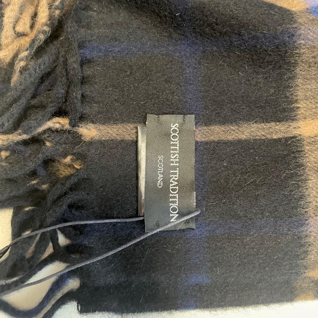 スコティッシュ・トレード・トン チェック柄マフラー ネイビー