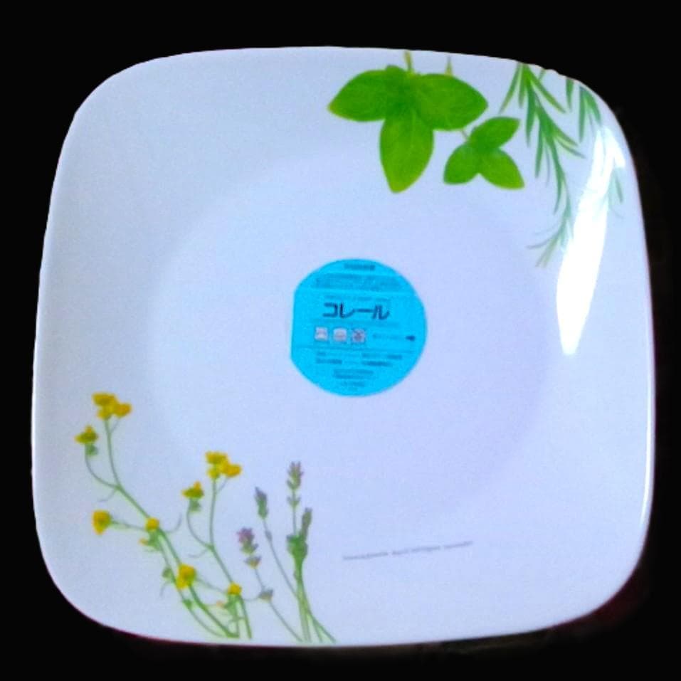 新品 コレール5点 ヨーロピアンハーブ 中ボウル&スクエア皿