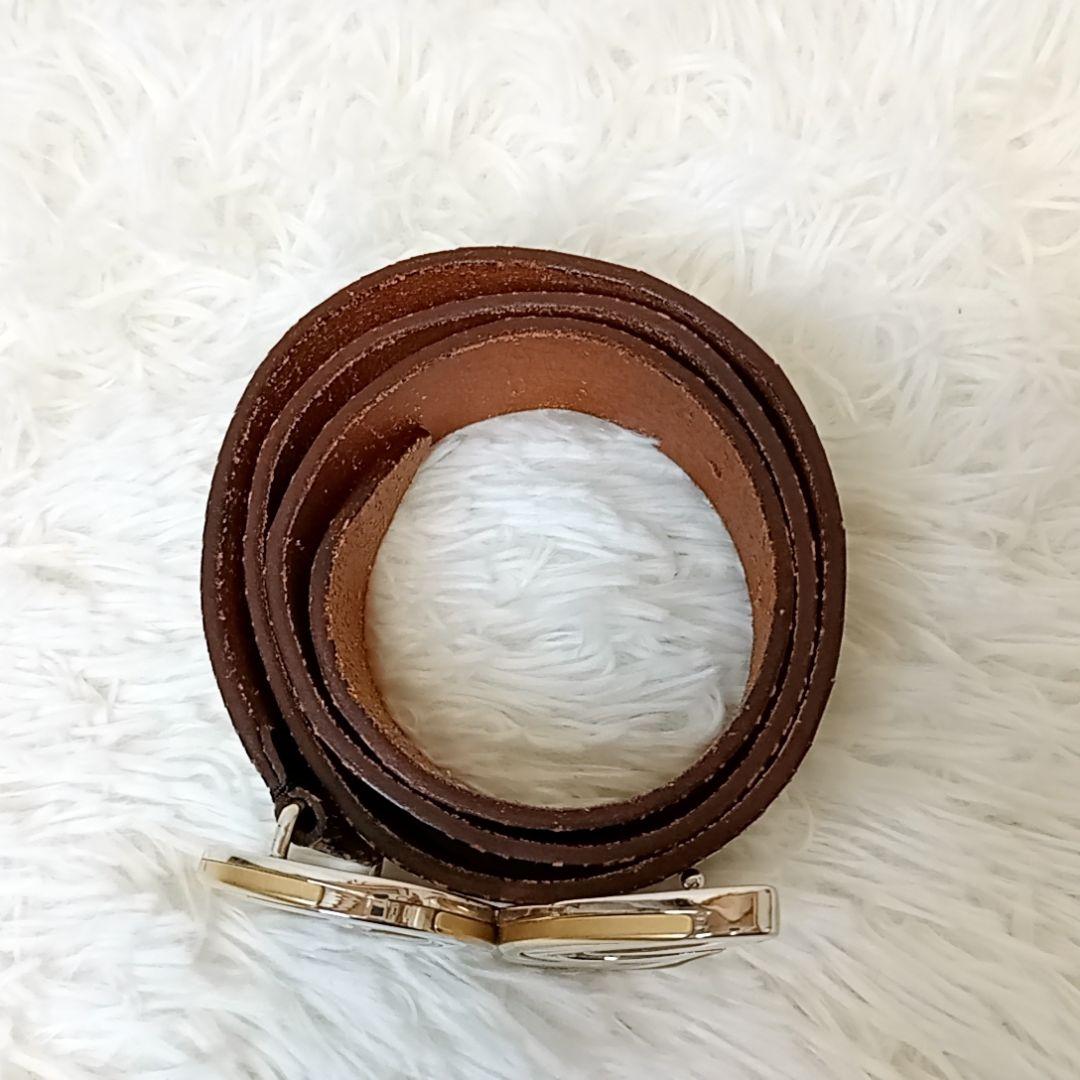 ドルチェ＆ガッバーナ ドルガバ DGロゴバックル レザー ブラウン メンズ