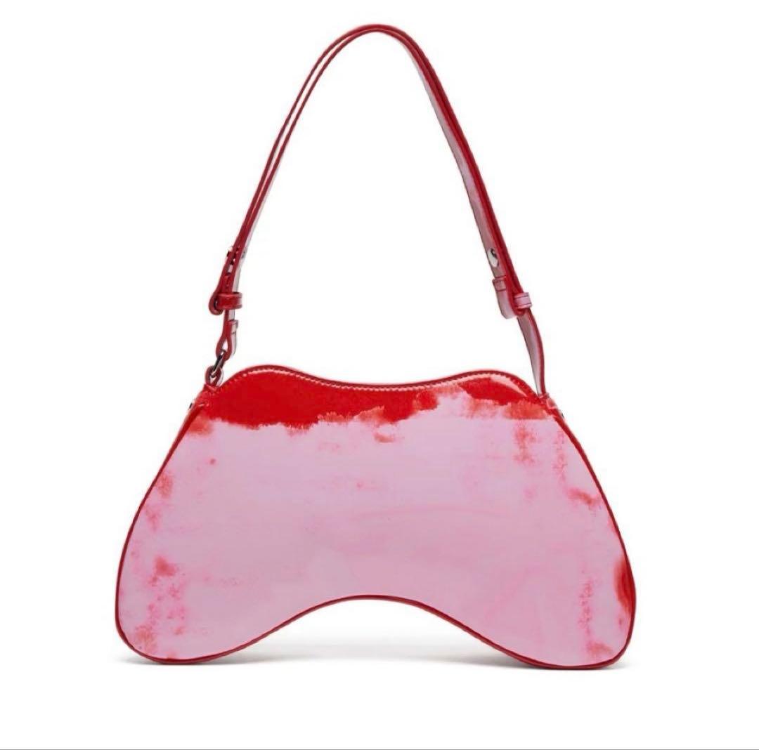 DIESEL ピンク ロゴ ハンドバッグ　ワンハンドル