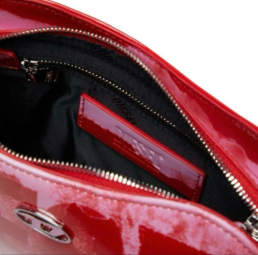 DIESEL ピンク ロゴ ハンドバッグ　ワンハンドル
