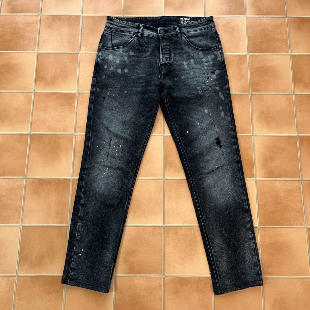 試着のみ美品】PT TORINO 加工 テーパードデニム REGGAE 31の通販はau