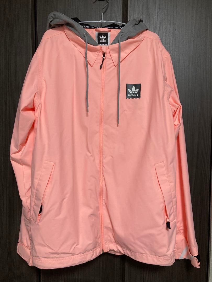adidas ピンク フード付きジャケット Mサイズ　マークゴンザレスコラボ