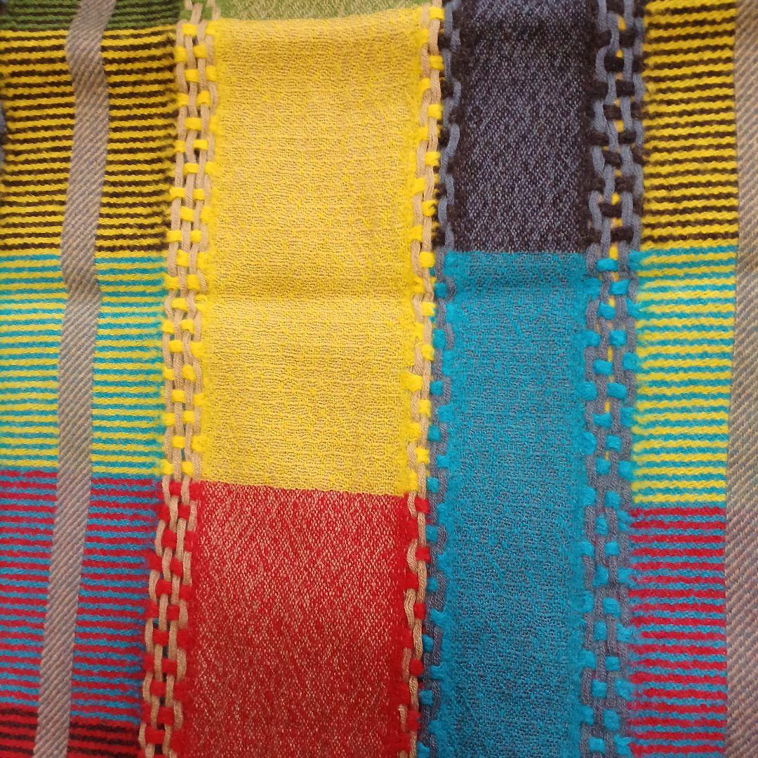 佐藤繊維　Masaki Kyoko マルチカラーチェックストール