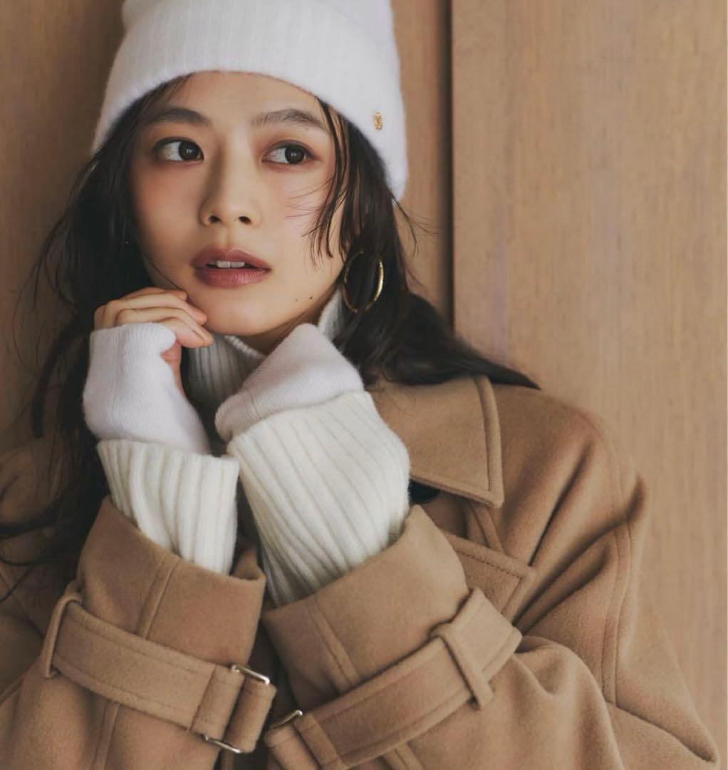 a*n様 anuans ノベルティ アームウォーマー ニット帽 アイボリー an