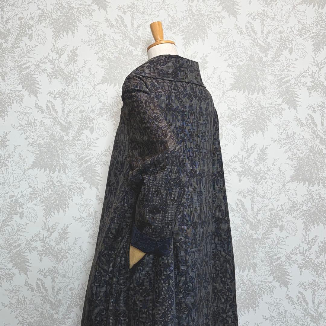 着物リメイク大島紬と結城紬のリバーシブルコート