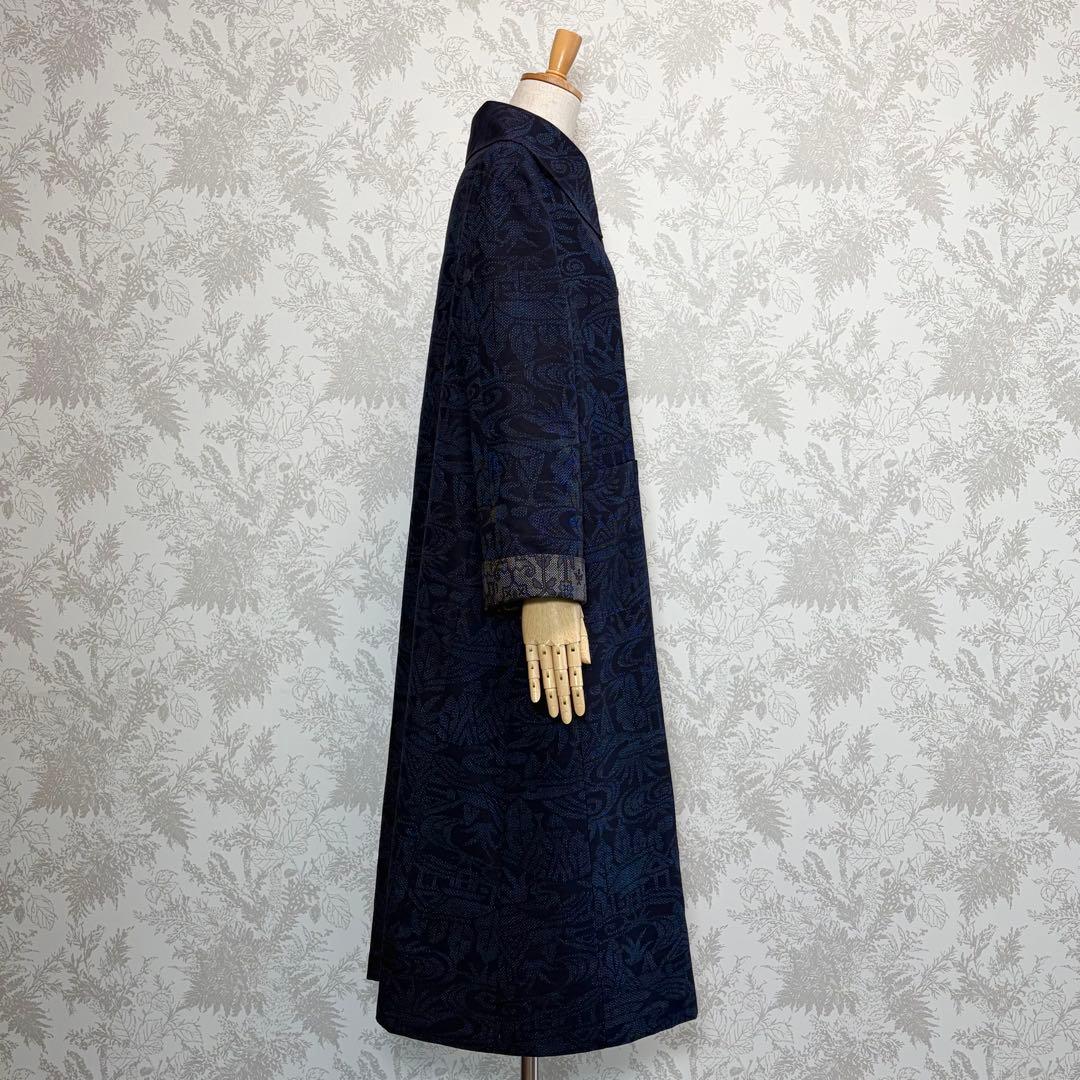 着物リメイク大島紬と結城紬のリバーシブルコート