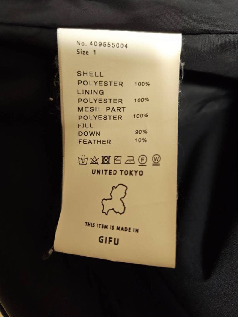 UNITEDTOKYO メンズ ダウンコート