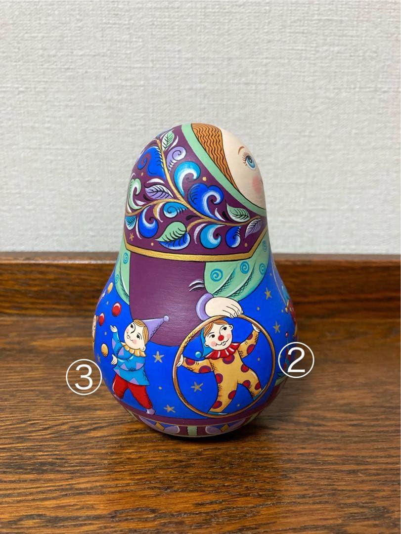 【28%OFF】新春セール♪ロシア☆起き上がりこぼし『サーカス』マトリョーシカ