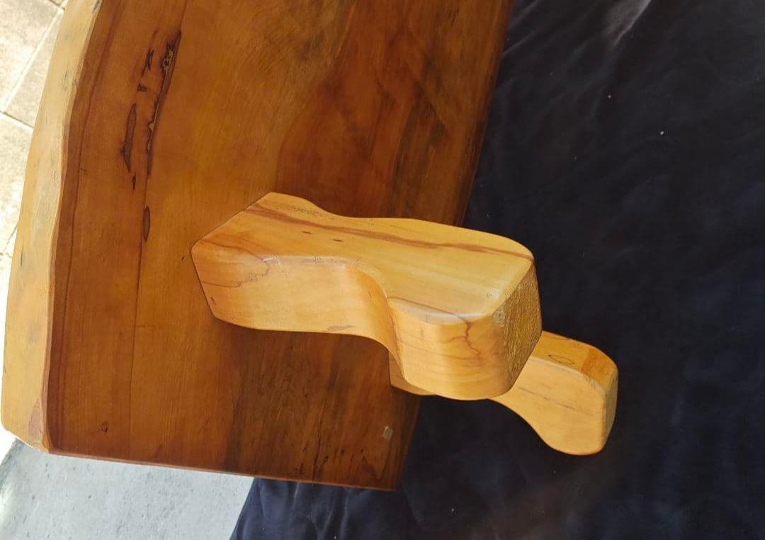 カミオ様限定　美品　欅　ケヤキ　一枚板ダイニングテーブル152x88x7　座卓脚