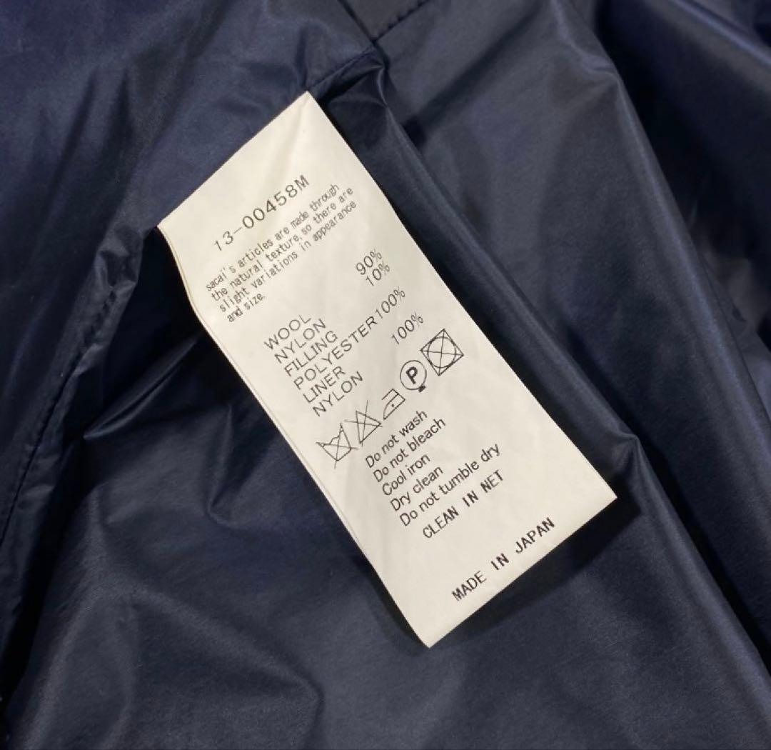 sacai✨パデットツイード　ステンカラーコート