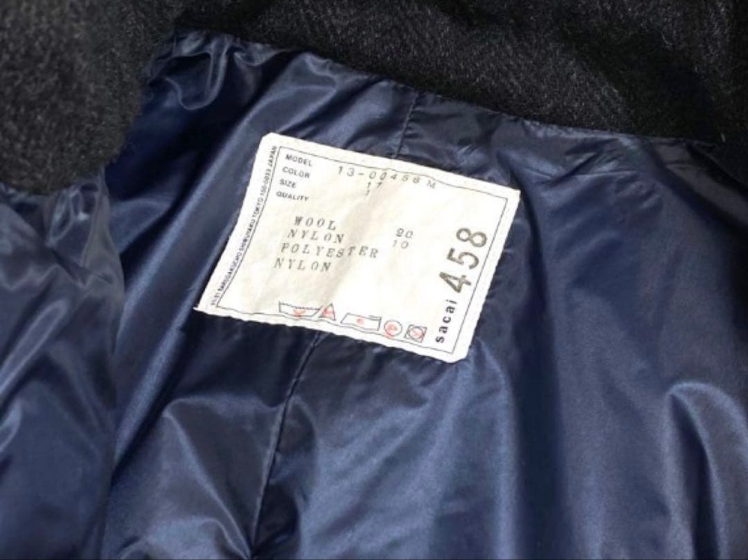 sacai✨パデットツイード　ステンカラーコート