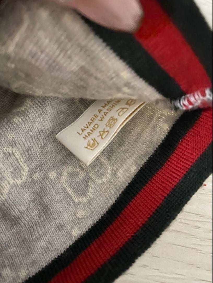 本日限定 GUCCI グッチ ニット帽 美品 GCスプリーム シェリーライン