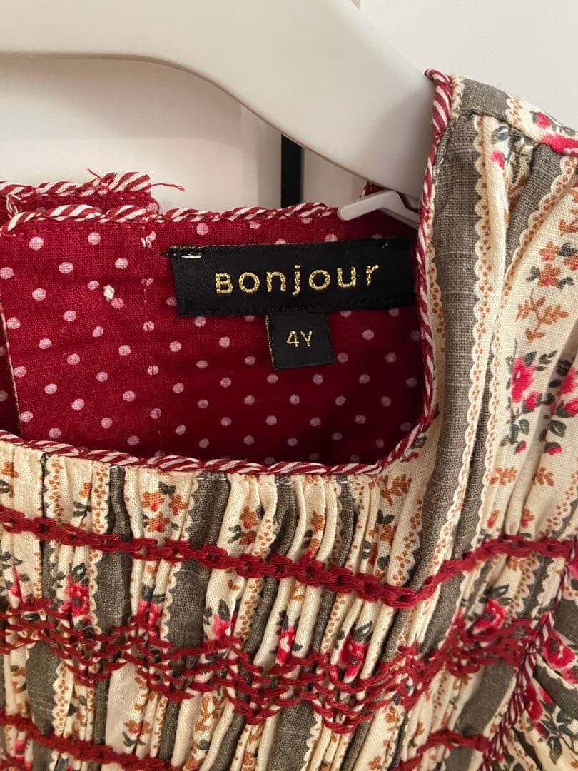 ワンピース Bonjour diary APRON DRESS 4Y