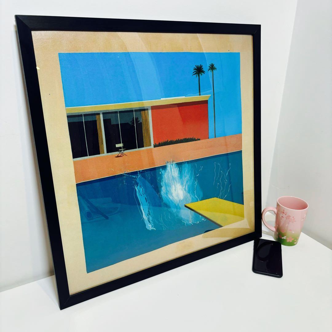 50cm×50cmポスター】デイヴィッド・ホックニー 「大きな水しぶき