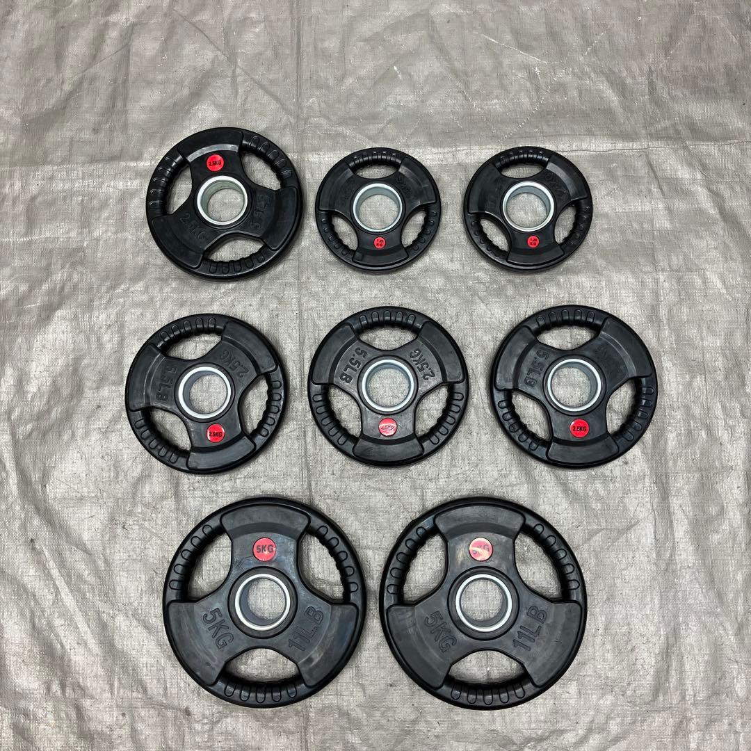 ★全国送料無料 バーベルプレート 22.5kg セット 合計8枚 50mm用