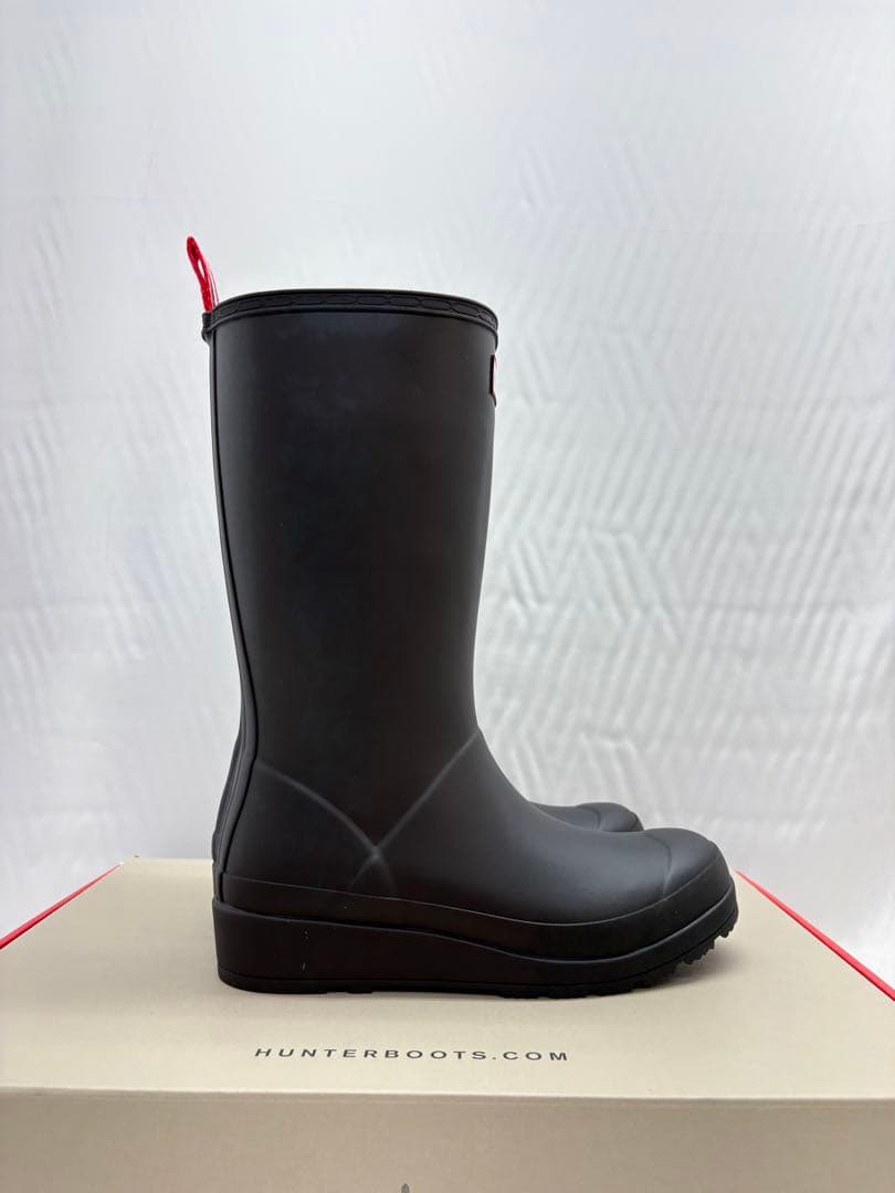 ②未使用 ハンター プレイブーツ トール レインブーツ ブラック　黒 23cm