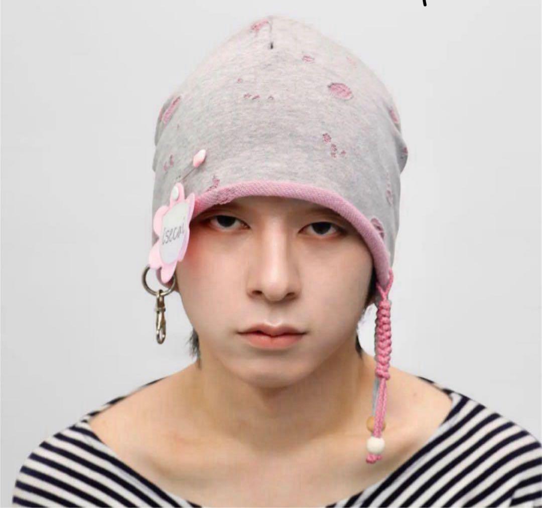 IsecaI Beanie Whimgy Beanie Gray×Pink