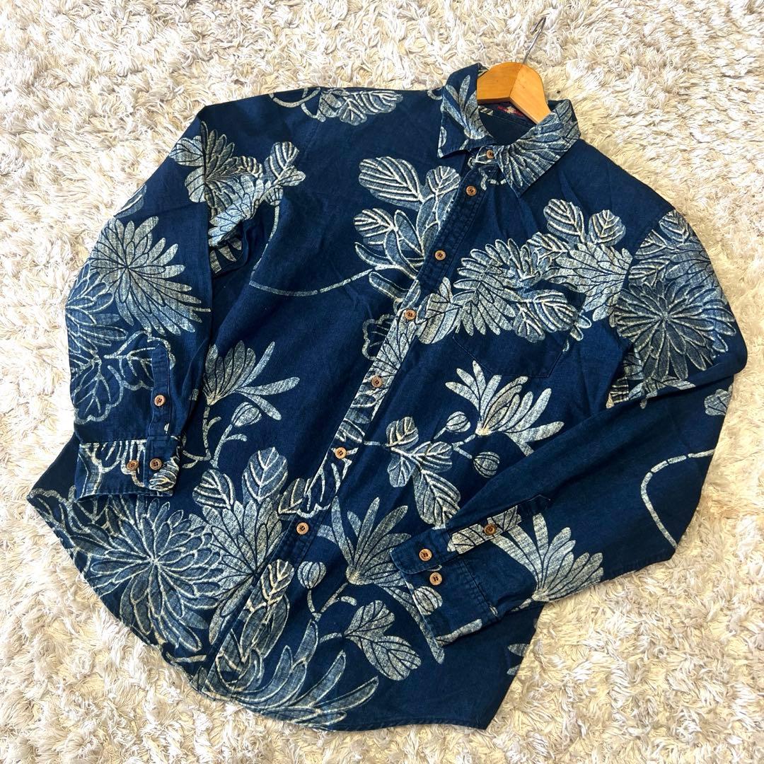 Pal'las Palace パラスパレス メンズ シャツ 花柄 インディゴ - メルカリ