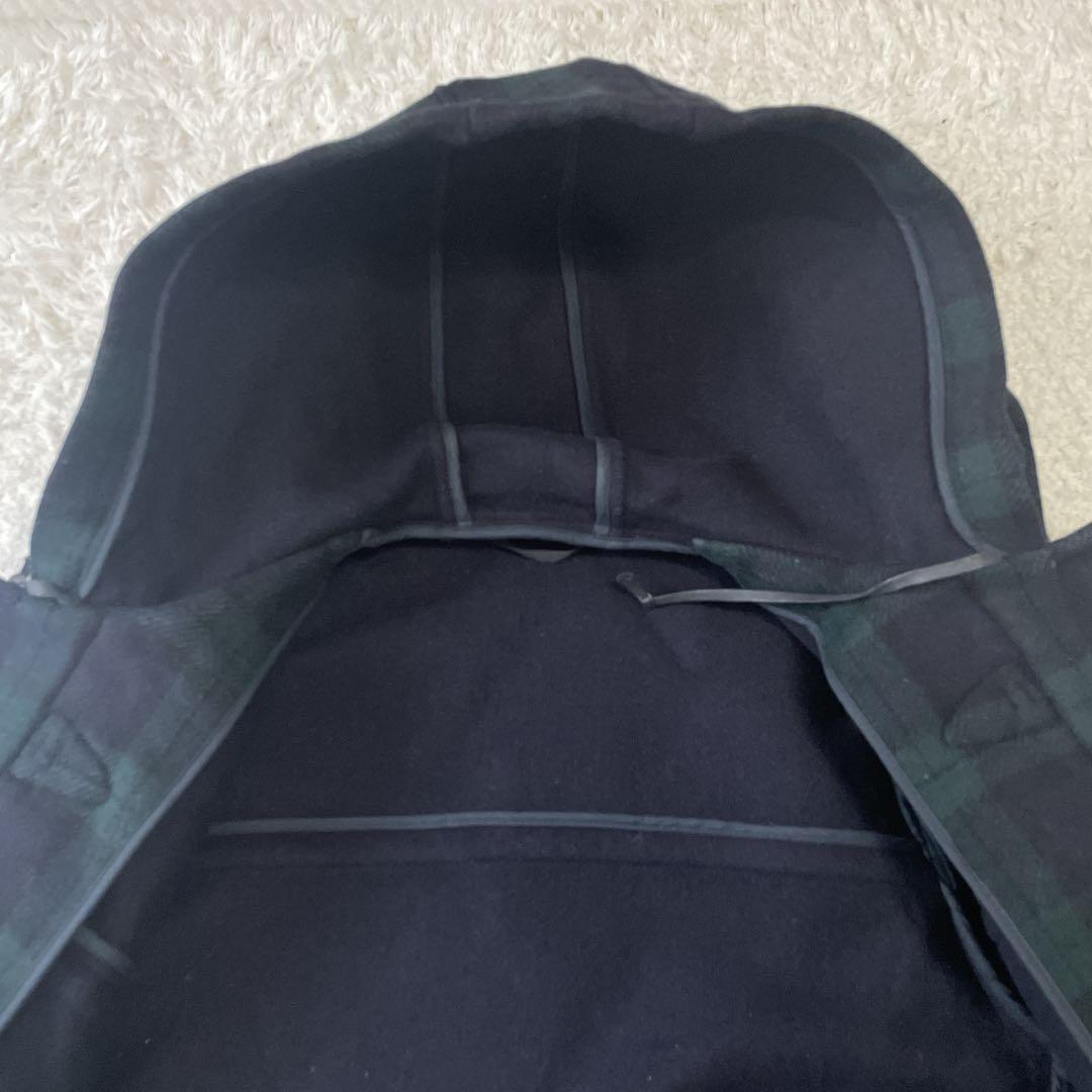 美品VAN JACKET メンズ ロングダッフルコート チェック グリーンLL