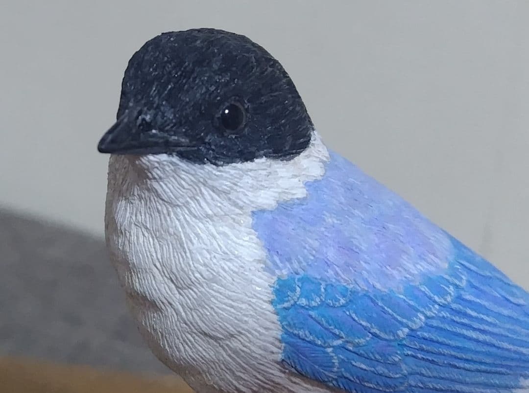 ミニバードカービング　\"オナガ“