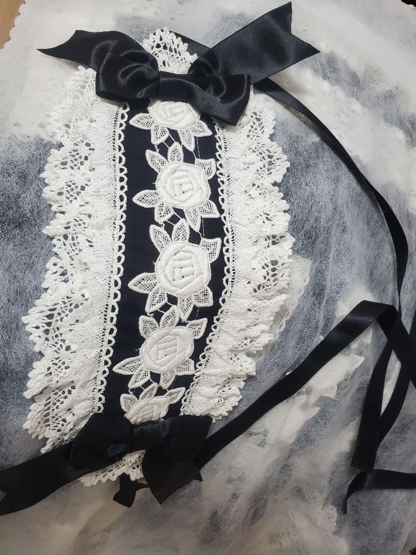 BABY エリザベスワンピース　ヘッドドレス　セット　黒×白