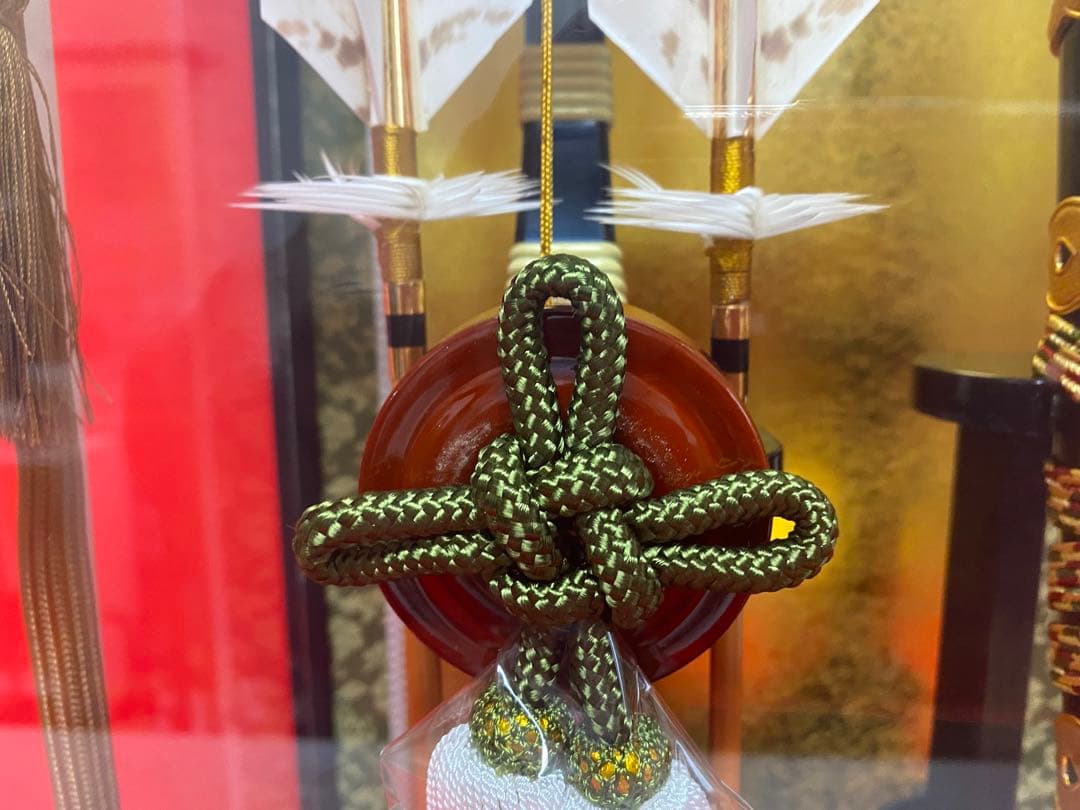 東京久月　破魔弓　豊１３号　ガラスケース・間口約２４×奥行約１９×高さ約４７㎝