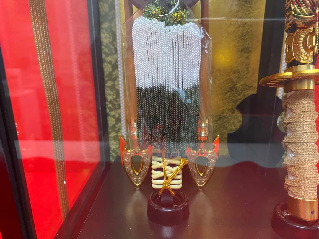 東京久月　破魔弓　豊１３号　ガラスケース・間口約２４×奥行約１９×高さ約４７㎝