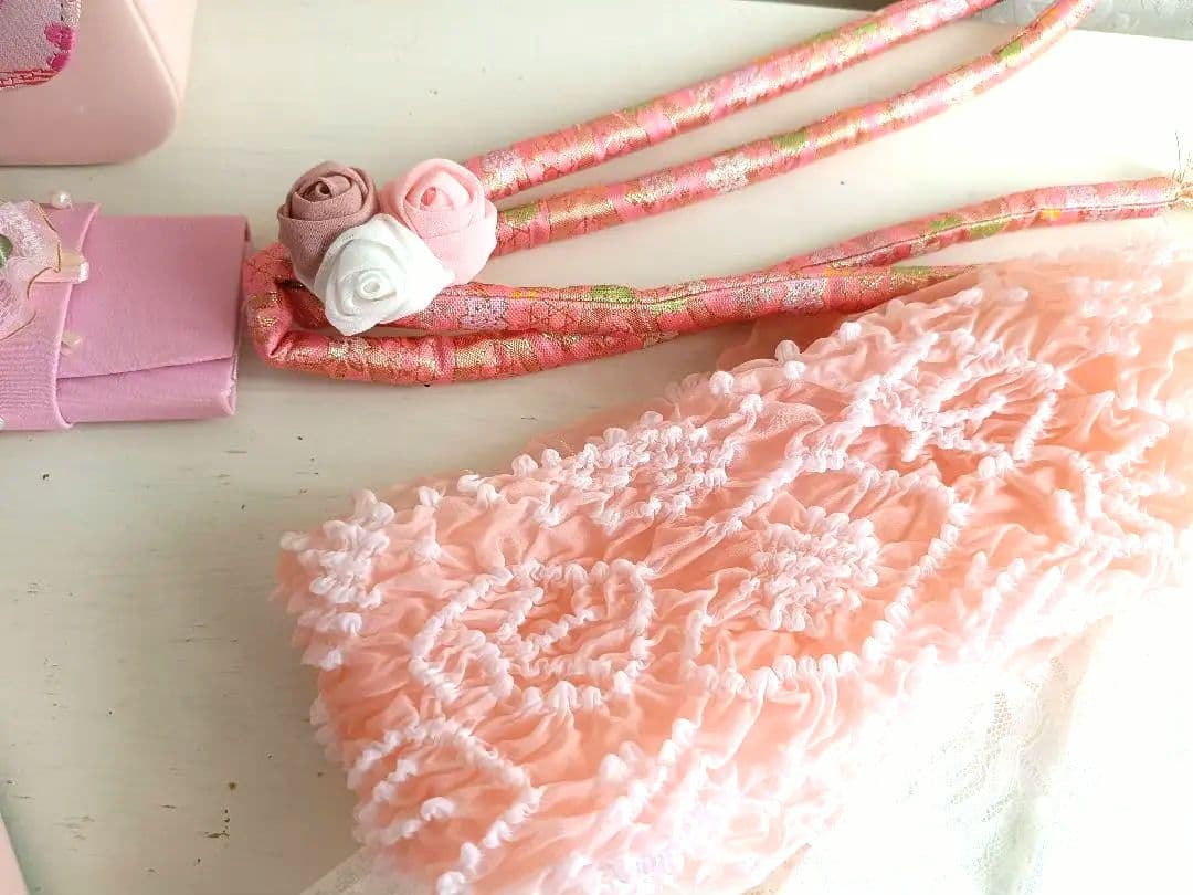 新品着物☆薄い紫の着物☆白作り帯フルセット