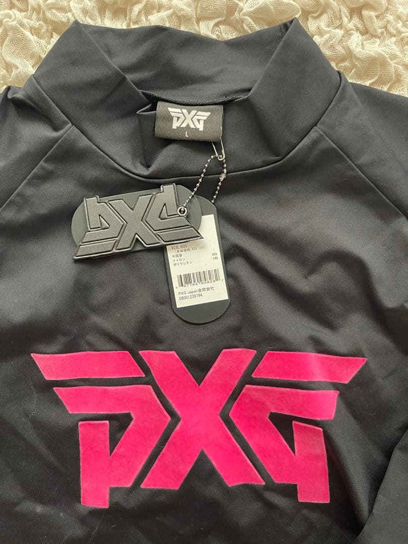 PXG レディース 長袖ハイネックシャツ ブラック/ピンク 新品Lサイズ