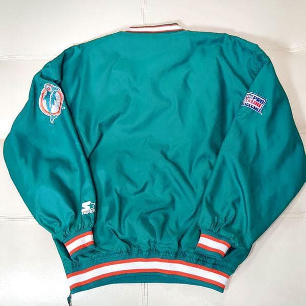 マイアミ・ドルフィンズ スターター プルオーバー ナイロンジャケット L ピステ