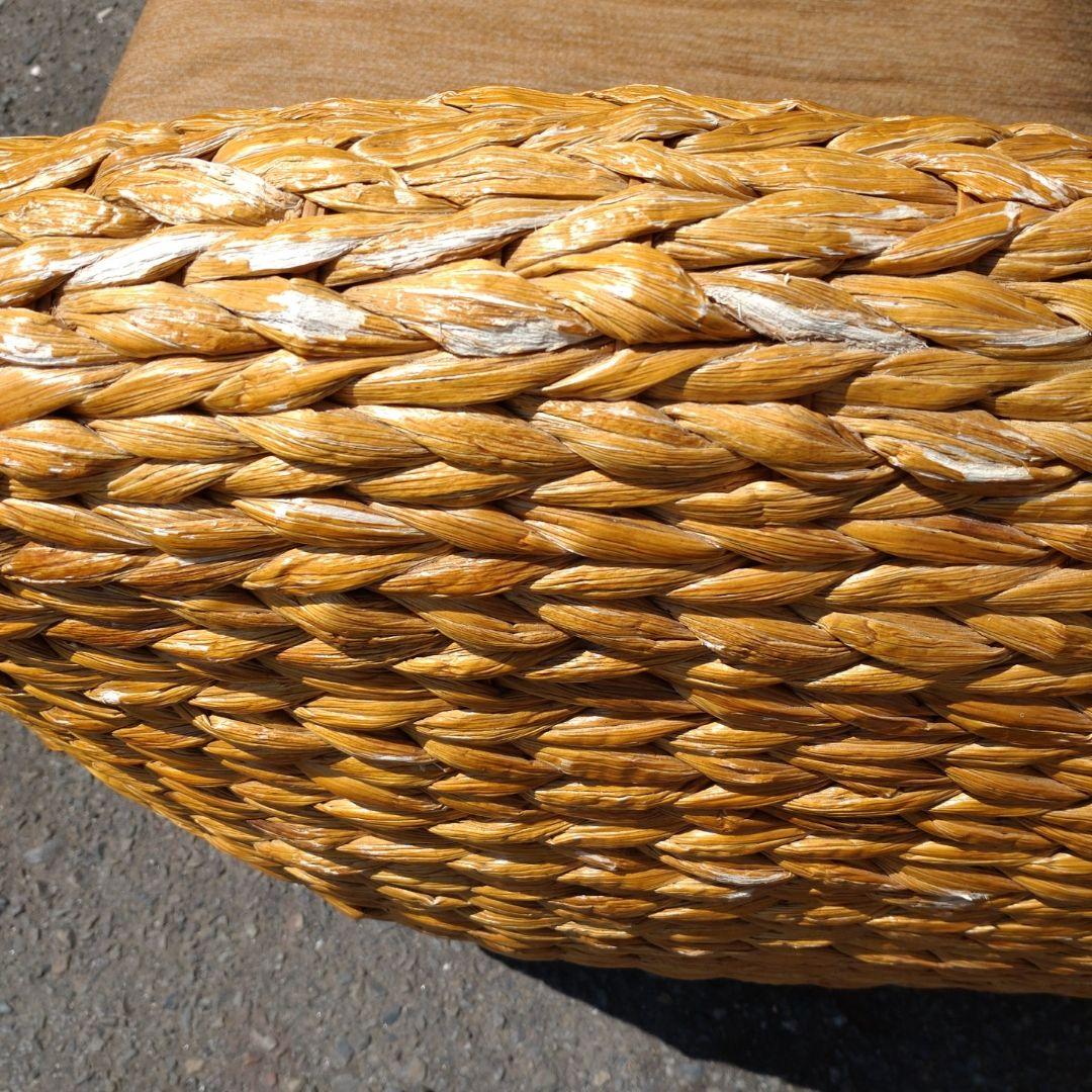 1人掛けソファ　バリ風 ウォーターヒヤシンス　バルコニー