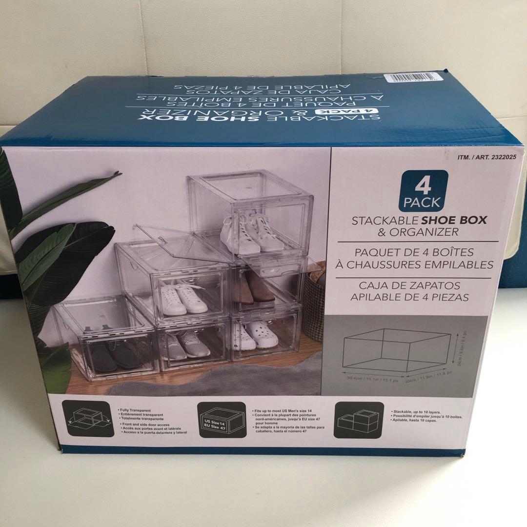 新品 コストコ クリアシューズボックス フィギュアケース 4個セット