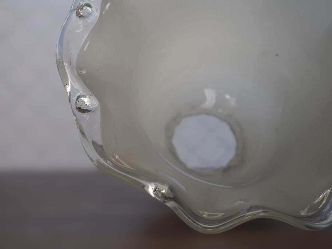 陶器アーム付ミルクガラスランプ パウダールーム アールデコデザイン/K311