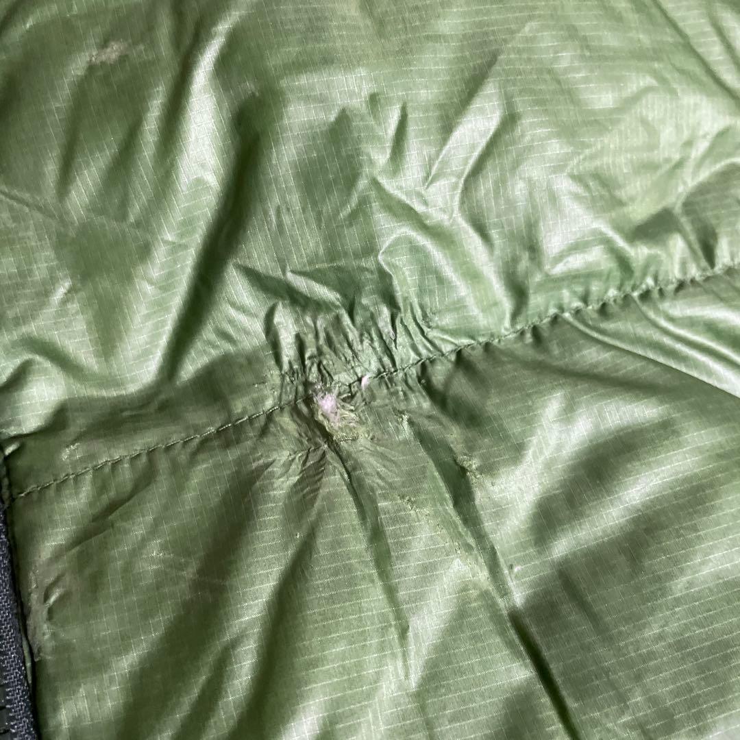 モンベル800FP アルパインダウンパーカメンズLグリーンドローコード　訳あり